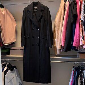 Kristen Blake Classic Black Wool Blend Coat